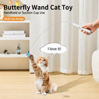 Interactive Butterfly Cat Toy | Self-Playing Wand with Suction Base