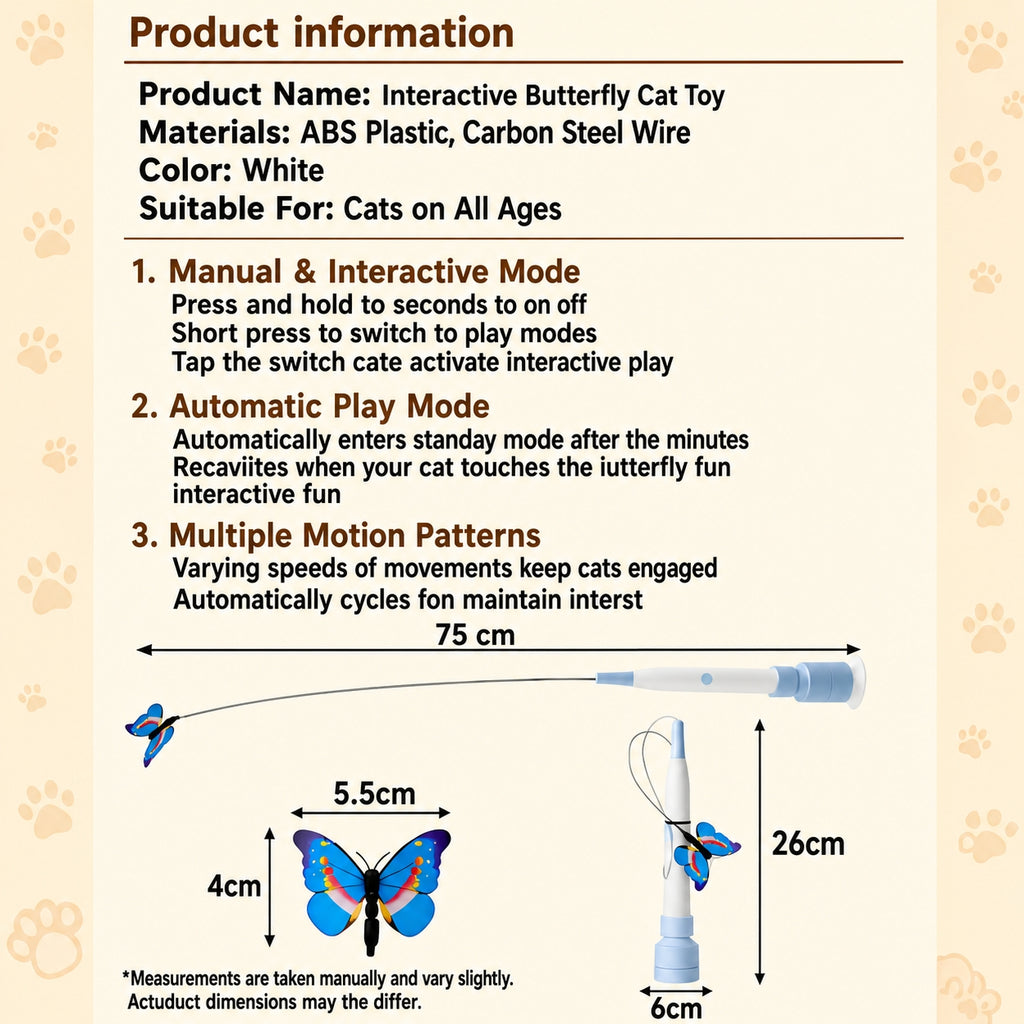 Interactive Butterfly Cat Toy | Self-Playing Wand with Suction Base