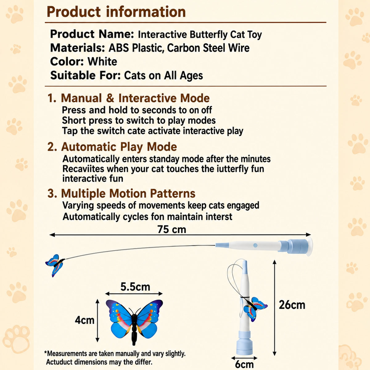 Interactive Butterfly Cat Toy | Self-Playing Wand with Suction Base