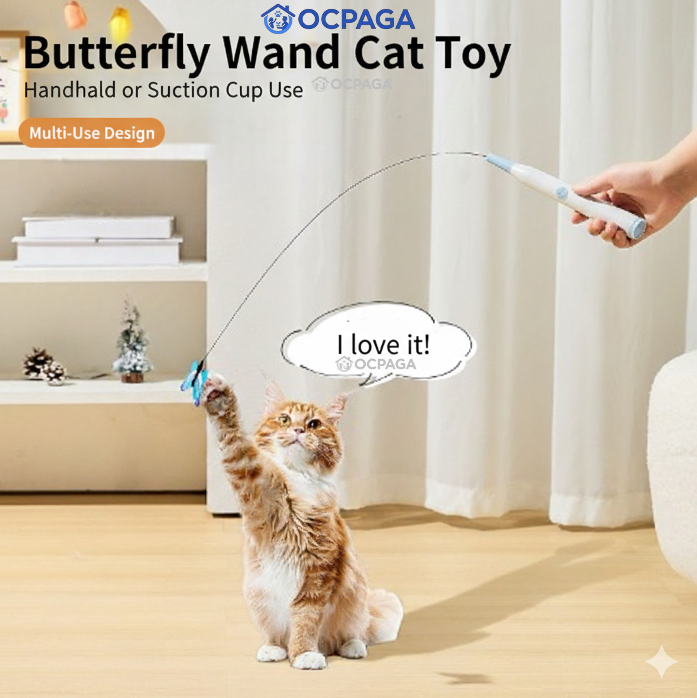 Automatic 3 Interactive Butterfly Cat Toy - Self-Playing Teaser for Indoor Cats