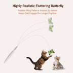Interactive Butterfly Cat Toy | Self-Playing Wand with Suction Base