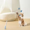 Interactive Butterfly Cat Toy | Self-Playing Wand with Suction Base