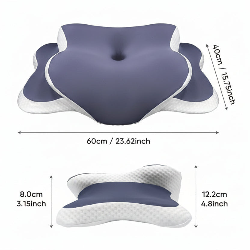 OCPAGA Signature Butterfly Sleep Ritual | Dual-Height Ergonomic Contour Pillow for All Sleep Positions