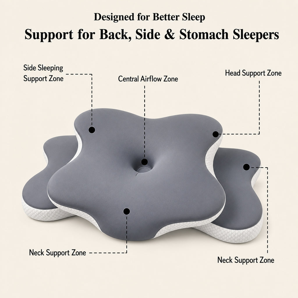 Ergonomic Butterfly Cervical Pillow | Dual-Height Memory Foam for Neck Pain