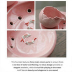 Ceramic Cat Water Fountain | Automatic Circulating, Quiet Pet Drinking Bowl