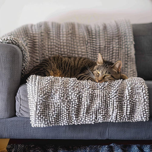 Chenille Dog Blanket for Couch | Absorbent, Washable Pet Furniture Protector