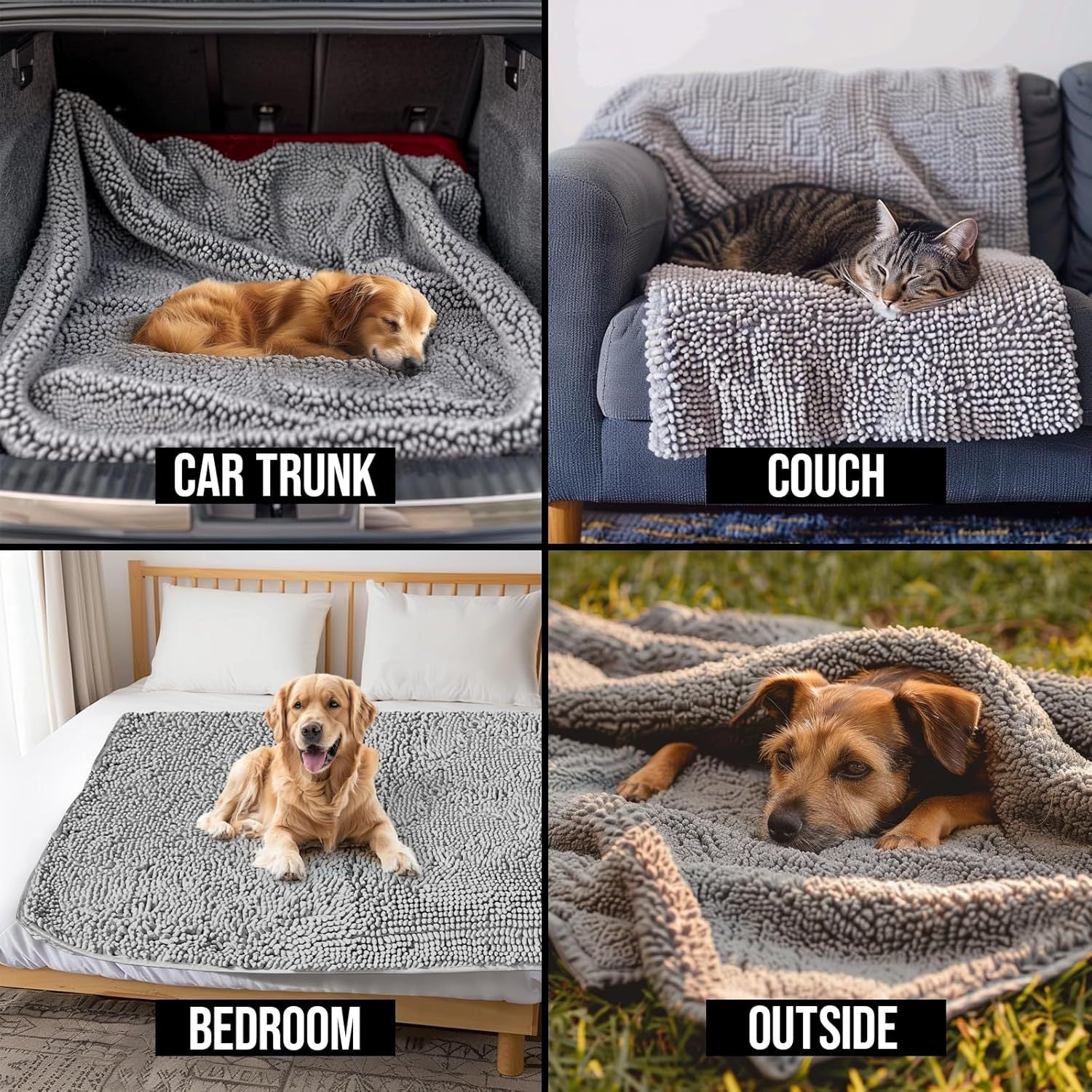 OCPAGA Ultra-Absorbent Chenille Couch Cover for Dogs | High-End Washable Furniture Guard