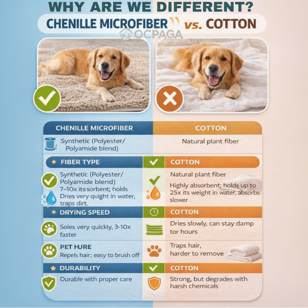 OCPAGA Ultra-Absorbent Chenille Couch Cover for Dogs | High-End Washable Furniture Guard