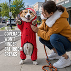 Four-Leg Waterproof Dog Raincoat | Full Cover, Reflective, Clear Visor