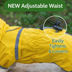Four-Leg Waterproof Dog Raincoat | Full Cover, Reflective, Clear Visor