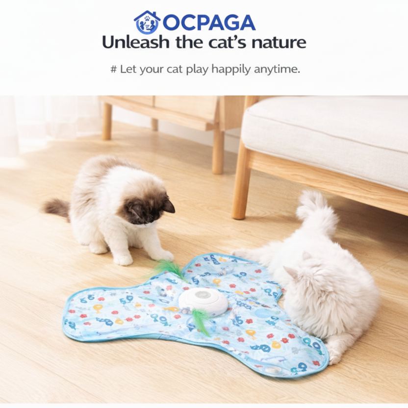 Electronic Cat Toy – Quiet Moving Interactive Teaser for Indoor Cats