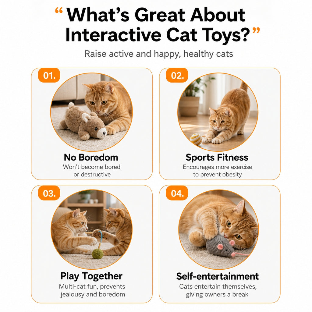 Interactive Hide & Seek Cat Toy | Concealed Feather, Mouse Sounds, USB-C