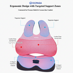 OCPAGA Orthopedic Ergonomic Seat & Back Support Set | Bamboo Charcoal Memory Foam Lumbar & Tailbone Relief