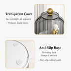 360° Rotating Makeup Brush Organizer | Dustproof & Waterproof Cosmetic Shield