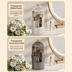 360° Rotating Makeup Brush Organizer | Dustproof & Waterproof Cosmetic Shield