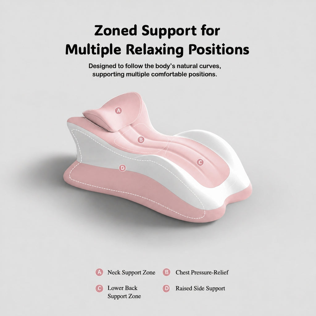 Ergonomic Memory Foam Body Pillow | Multi-Position, Detachable Headrest