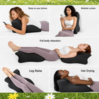 Ergonomic Memory Foam Body Pillow | Multi-Position, Detachable Headrest
