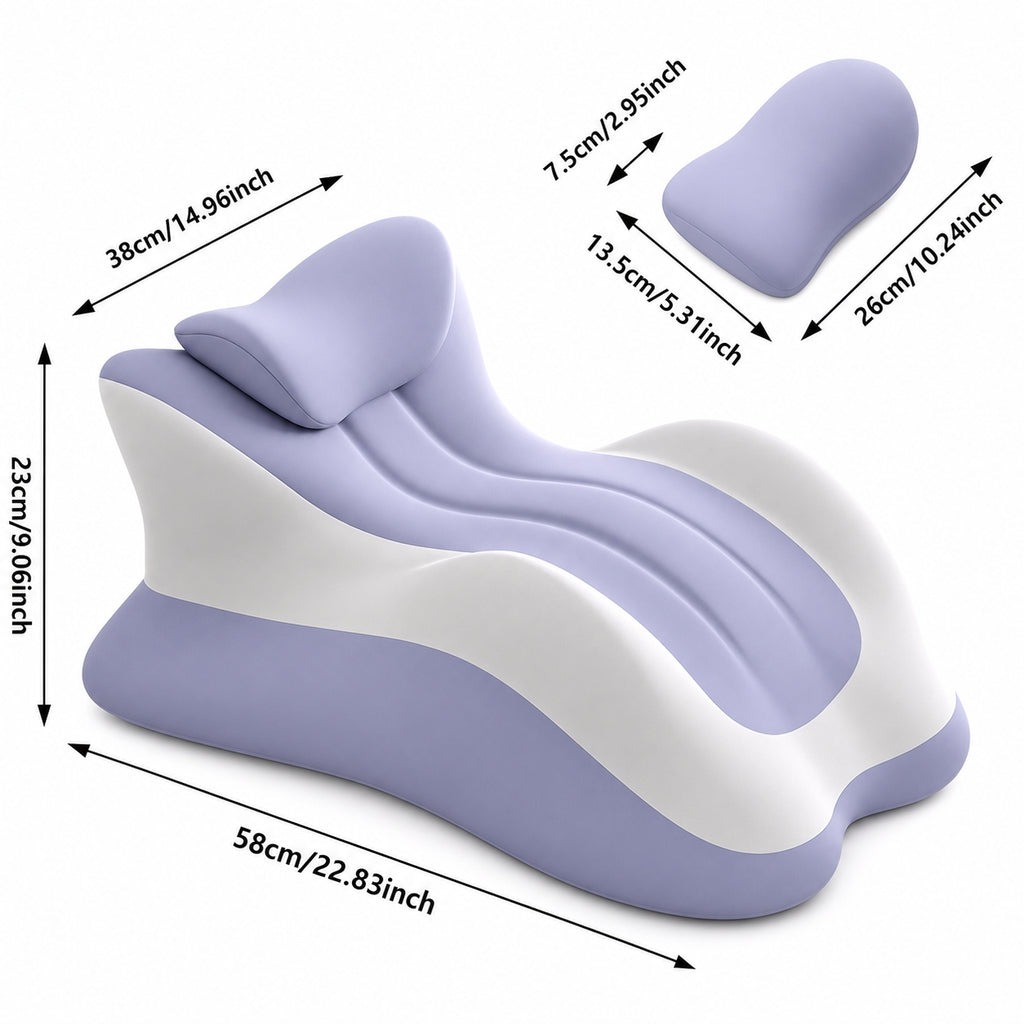Ergonomic Memory Foam Body Pillow | Multi-Position, Detachable Headrest