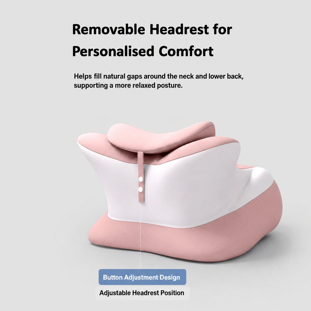 Ergonomic Memory Foam Body Pillow | Multi-Position, Detachable Headrest