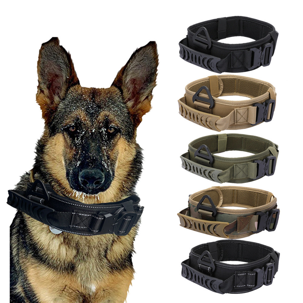 Tactical Dog Collar & Bungee Leash | Heavy-Duty with Control Handle