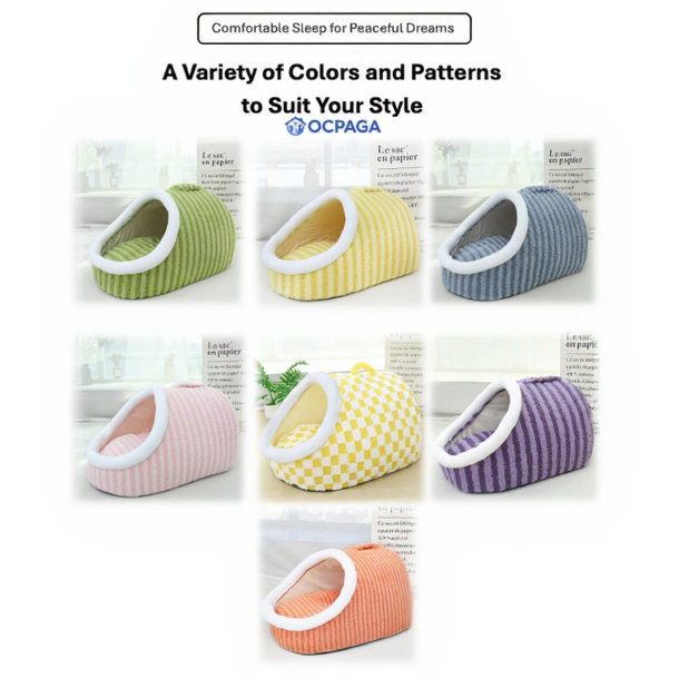 Cozy Cave Pet Bed with handheld