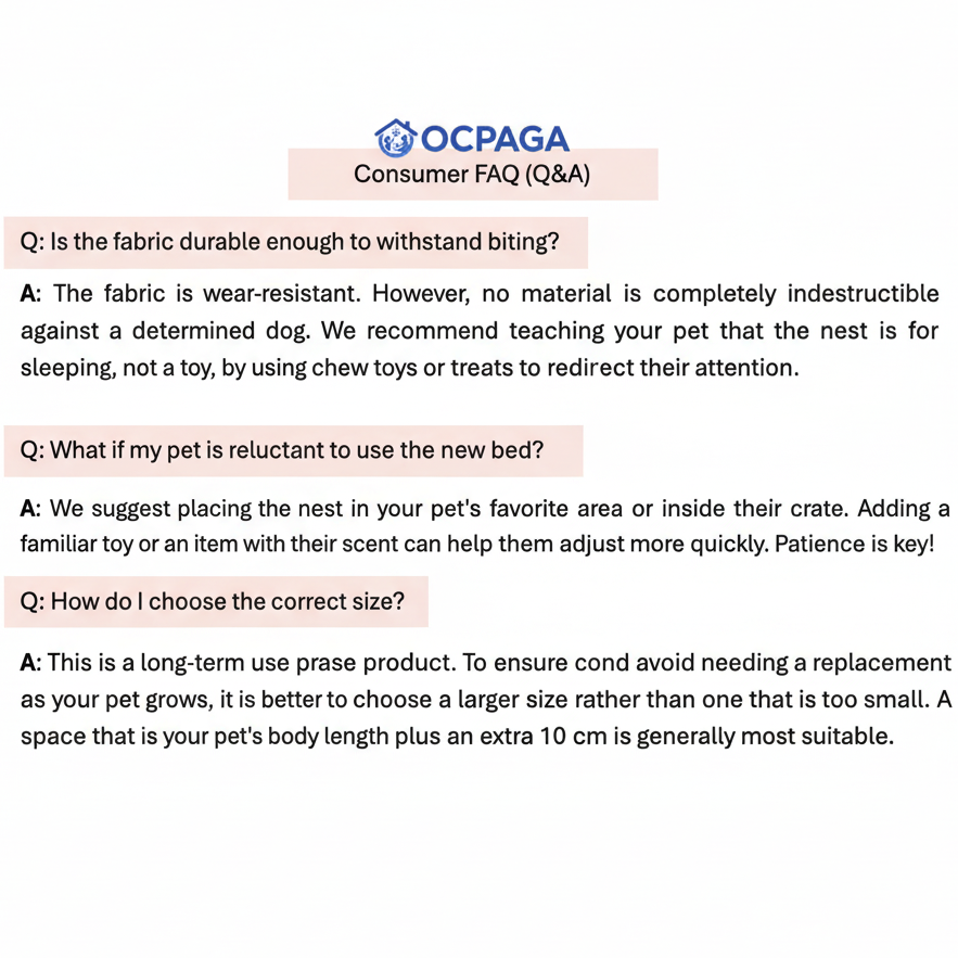 Cozy Cave Pet Bed with handheld