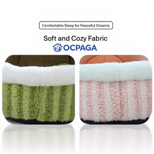 Cozy Cave Pet Bed with handheld