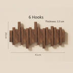 Solid Wood Piano Key Wall Hook Rack・Drill Holes / Non-drill Hole Clothes Hanger