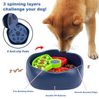 OCPAGA 3-Layer Rotating Puzzle Slow Feeder | Advanced Digestion & Mental Enrichment for Pets