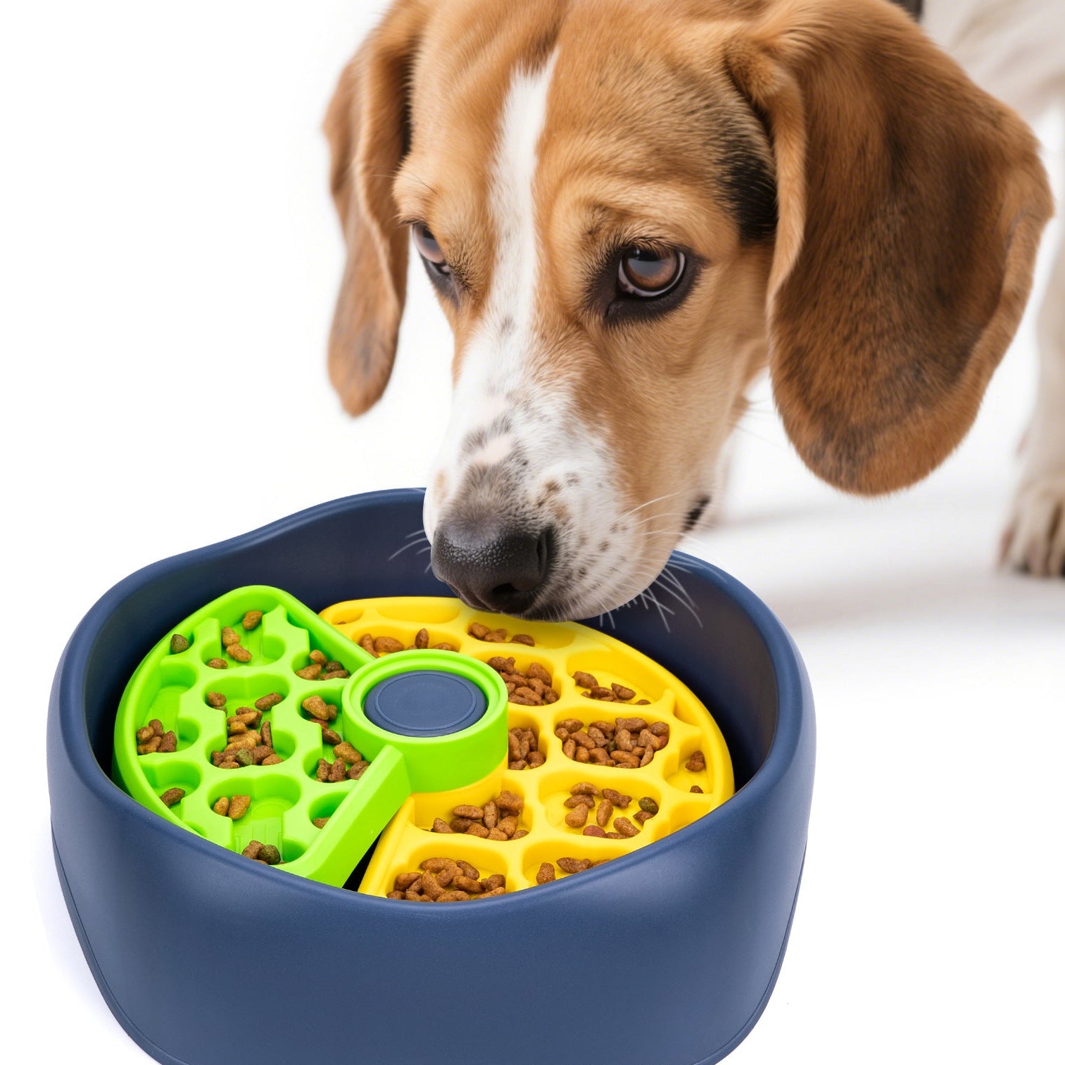 Rotating Puzzle Slow Feeder Dog Bowl | 3-Layer, Anti-Slip, Dishwasher Safe