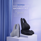 OCPAGA Orthopedic Ergonomic Seat & Back Support Set | Bamboo Charcoal Memory Foam Lumbar & Tailbone Relief