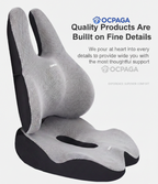 OCPAGA Orthopedic Ergonomic Seat & Back Support Set | Bamboo Charcoal Memory Foam Lumbar & Tailbone Relief
