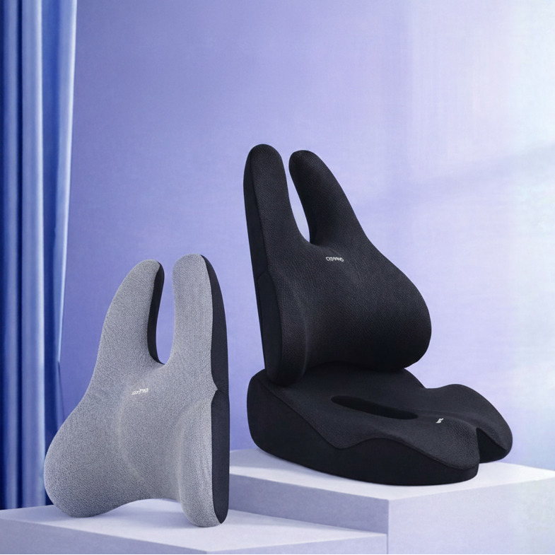 Ergonomic Lumbar Support & Seat Cushion Set | Memory Foam, Anti-Slip