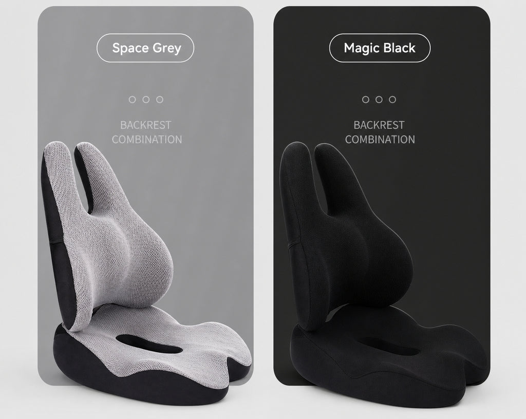 Ergonomic Lumbar Support & Seat Cushion Set | Memory Foam, Anti-Slip