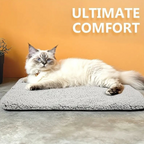 Self-Heating Detachable Pet Mat | Indoor Outdoor Noiseless Warming Bed Pad with Non-Slip Bottom Removable Washable Cover