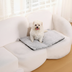 Self-Heating Detachable Pet Mat | Indoor Outdoor Noiseless Warming Bed Pad with Non-Slip Bottom Removable Washable Cover