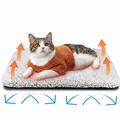 Self-Heating Detachable Pet Mat | Indoor Outdoor Noiseless Warming Bed Pad with Non-Slip Bottom Removable Washable Cover