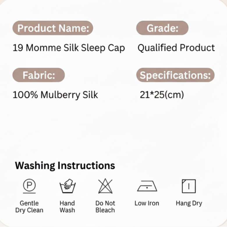 6A Mulberry Silk Turban | Sleep Shower Cap