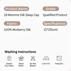 6A Mulberry Silk Turban | Sleep Shower Cap