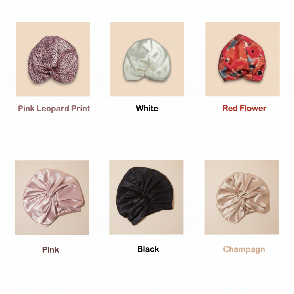 6A Mulberry Silk Turban | Sleep Shower Cap