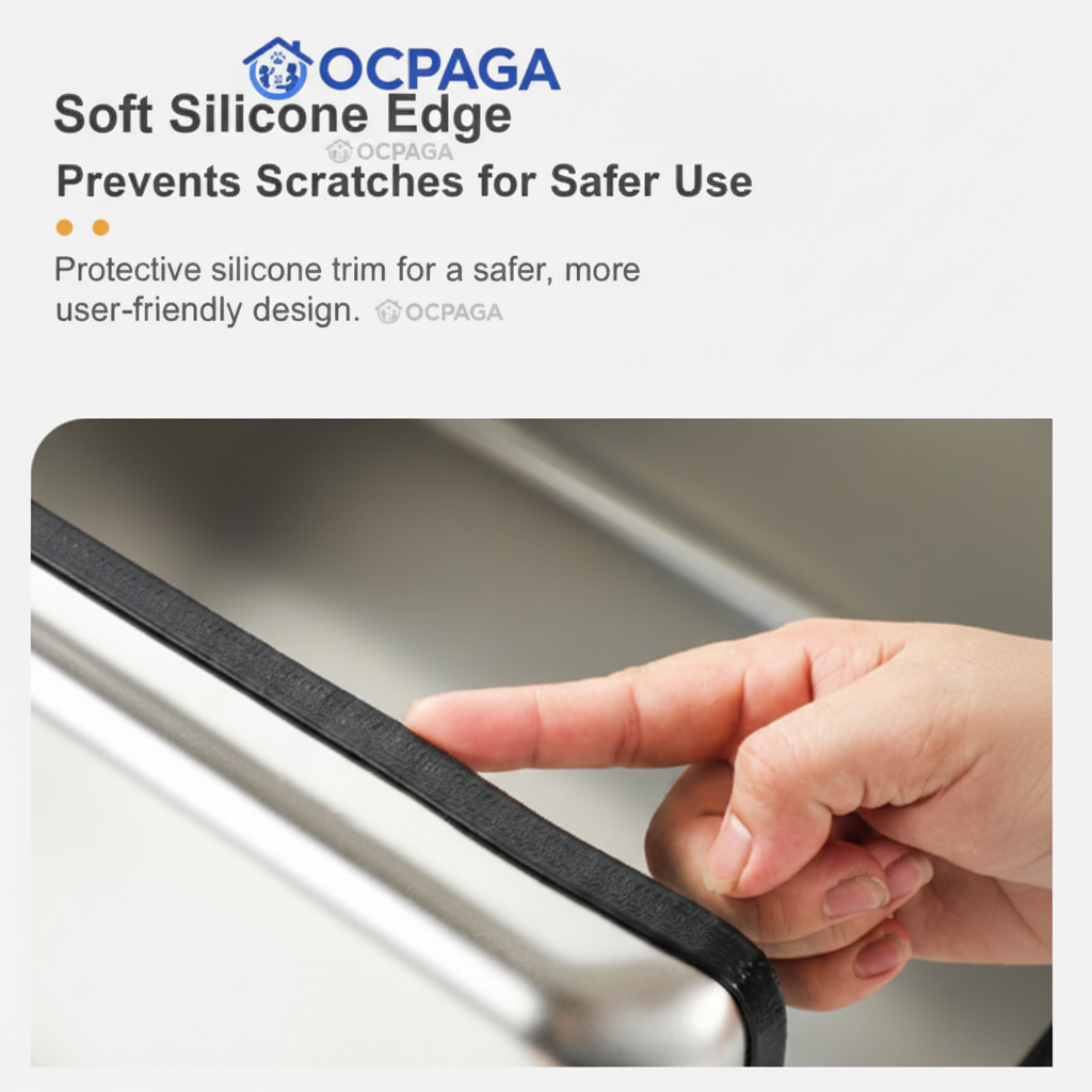 Stainless Steel Semi-Enclosed Cat Litter Box