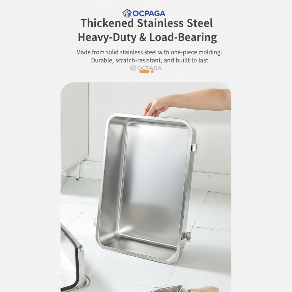 Stainless Steel Semi-Enclosed Cat Litter Box