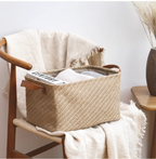 Natural Linen Storage Basket・Woven Jute Fabric Storage Basket/ Snack Box