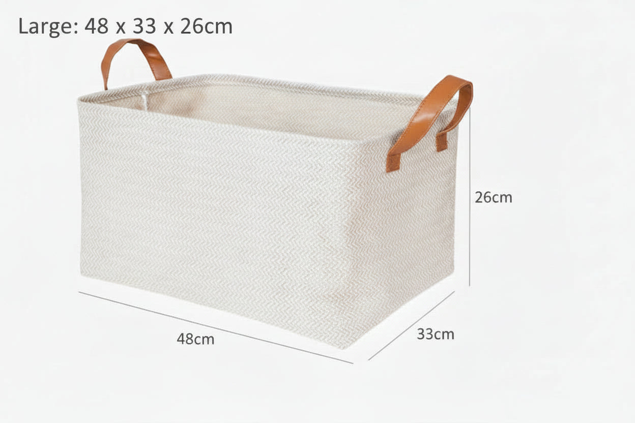 Natural Linen Storage Basket・Woven Jute Fabric Storage Basket/ Snack Box