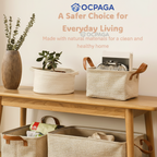 Natural Linen Storage Basket・Woven Jute Fabric Storage Basket/ Snack Box