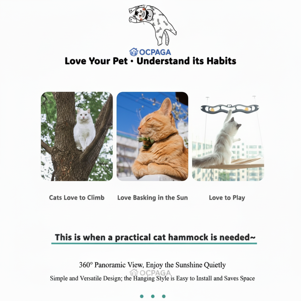 Window Perch Cat Hanging Hammock – Heavy-Duty Suction Cup Sun Bed