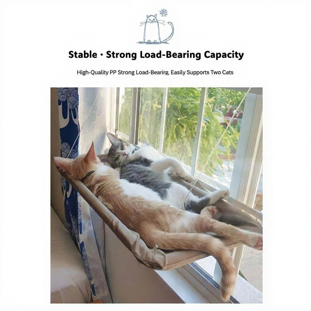 Cat Window Hammock Bed | Heavy-Duty Suction Cups, Steel Wire Frame