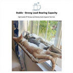Cat Window Hammock Bed | Heavy-Duty Suction Cups, Steel Wire Frame