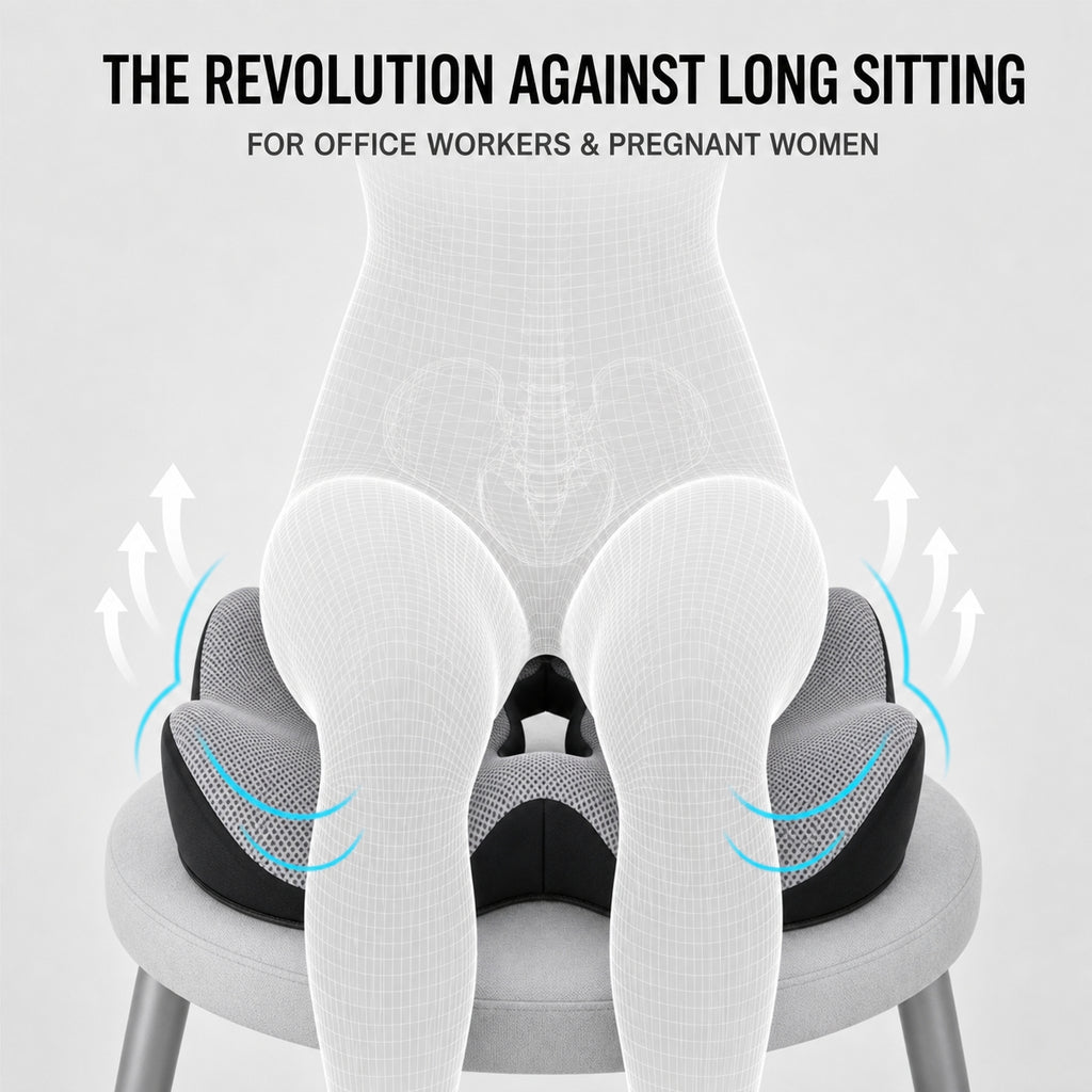 Ergonomic Lumbar Support & Seat Cushion Set | Memory Foam, Anti-Slip