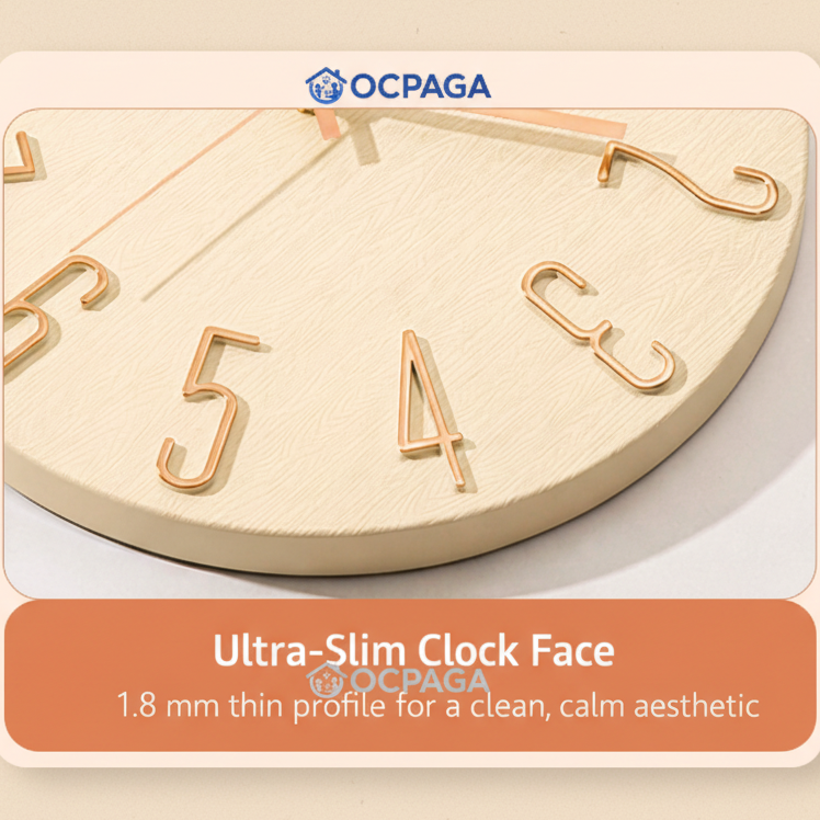30cm Minimalist Sculpted Wall Clock・Silent Clock